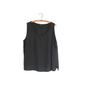 Eileen Fisher Woman 2X Black Linen Blend Tank Top